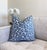 Cerulean Blue Leopard 20x20 Velvet Throw Pillow With Feather Down Insert For Sale In New York - Image 6 of 7