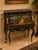 Rococo 1960s French Louis XV Secretary Desk Hand-Painted Mahogany Bureau Plat 6 drawers-Black For Sale - Image 3 of 9