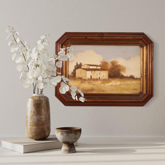 Italian Artist, Landscape, 1960s, Oil on Masonite, Framed For Sale - Image 7 of 17