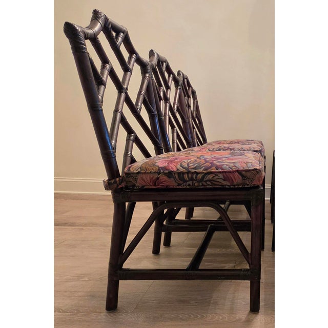 Vintage Chinese Chippendale Organic Bamboo Dining Chairs -Set of 6 For Sale - Image 18 of 18