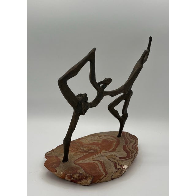 Mid Century Bronze Ballet Sculpture Brutalist Signed Katz For Sale In New York - Image 6 of 7