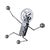 Gray Vintage Little Man-Shaped Desk or Wall Clock with Exposed Gears & Extendable Arms and Legs, 1980s-1990s For Sale - Image 8 of 8