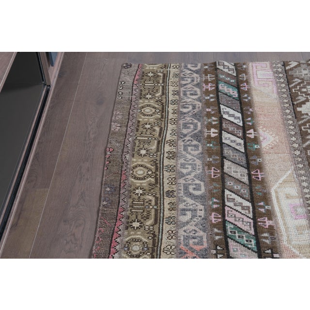 Islamic Vintage Turkish Patchwork Rug - Earth Tone Handwoven Anatolian Carpet For Sale - Image 3 of 8