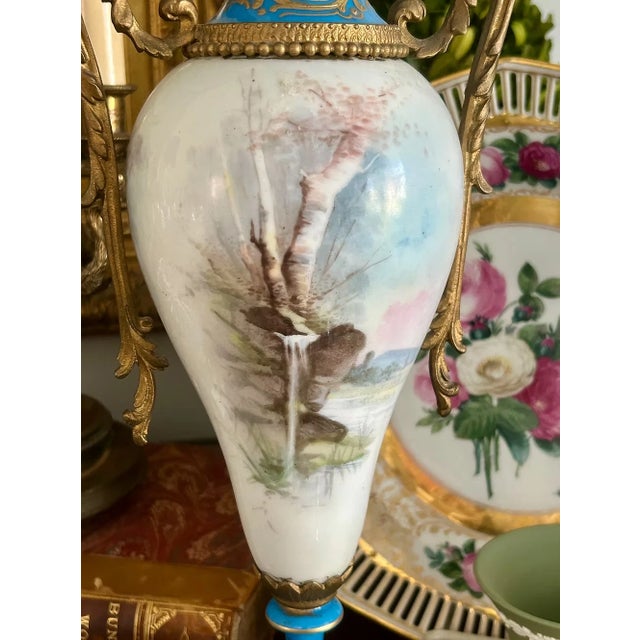 Antique Sevres Style Porcelain Vase For Sale In Kansas City - Image 6 of 8