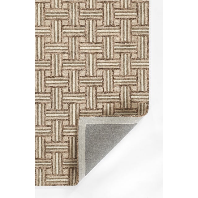 2020s Erin Gates by Momeni Abbot Neutral Basket Pattern Wool Rug 2' X 3' For Sale - Image 5 of 11