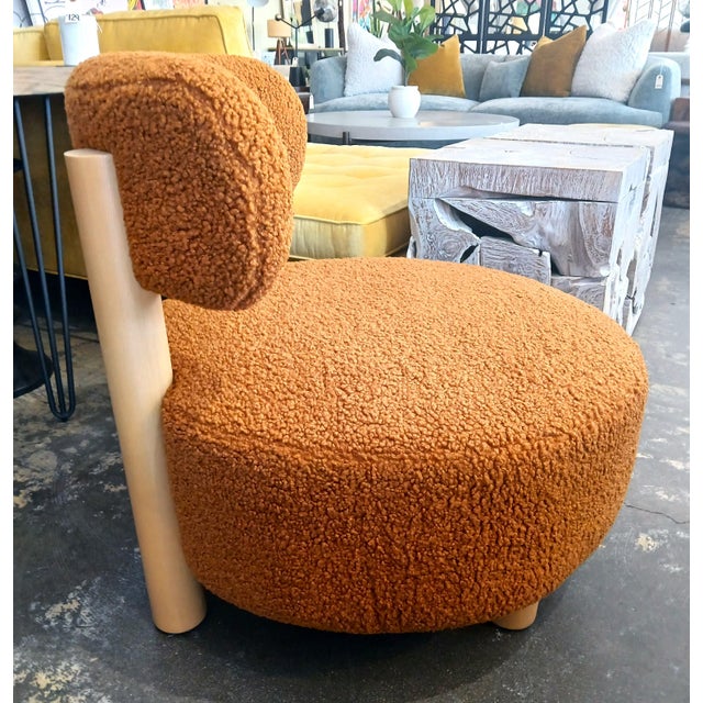 Amelia Boucle Lounge Chair For Sale In Los Angeles - Image 6 of 7