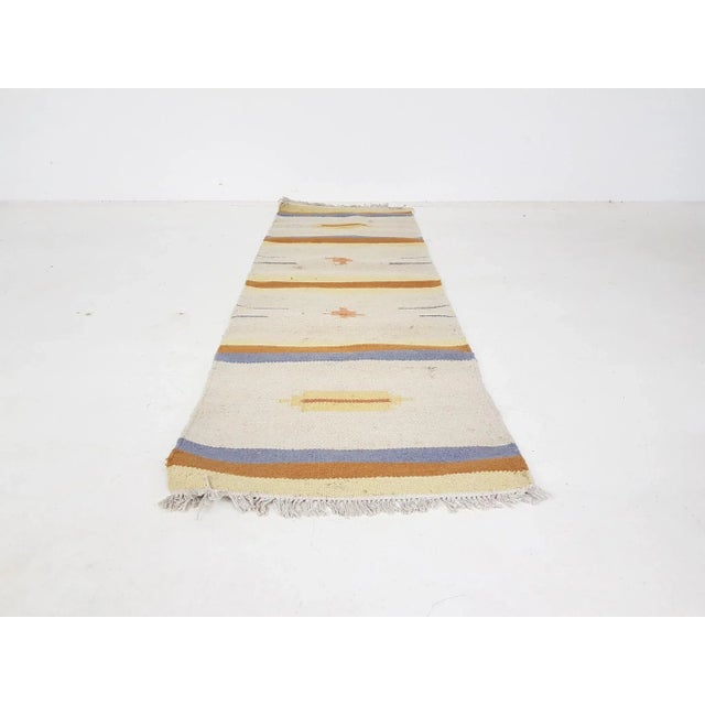 Vintage Indian Woolen Rug For Sale - Image 4 of 4