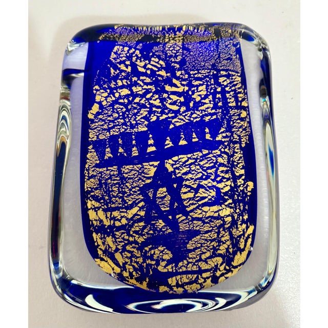 Giancarlo Signoretto, Large Rare Signoretto Murano Glass Aventurine Menorah Italian Sculpture Judaica For Sale - Image 11 of 15