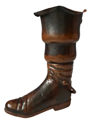 Large Brass Boot Cane Holder by Egidio Casagrande, Borgo Valsugana, Italy, 1950s
