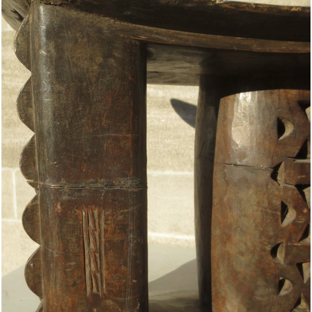 Mid-Century Modern Antique Ashanti African Womens Stool For Sale - Image 3 of 11