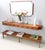 Mid-Century Modern Vintage Entryway Set of Wall Mirror, Walnut Console and Bench, Italy, 1959, Set of 3 For Sale - Image 3 of 18