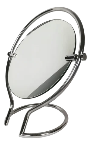 Double Sided Table Mirror in Chromed Metal by Giotto Stoppino, Italy, 1970s