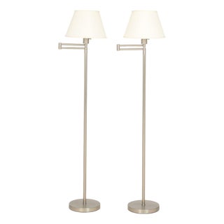 Mendizabal Swing-Arm Floor Lamps, Pair For Sale