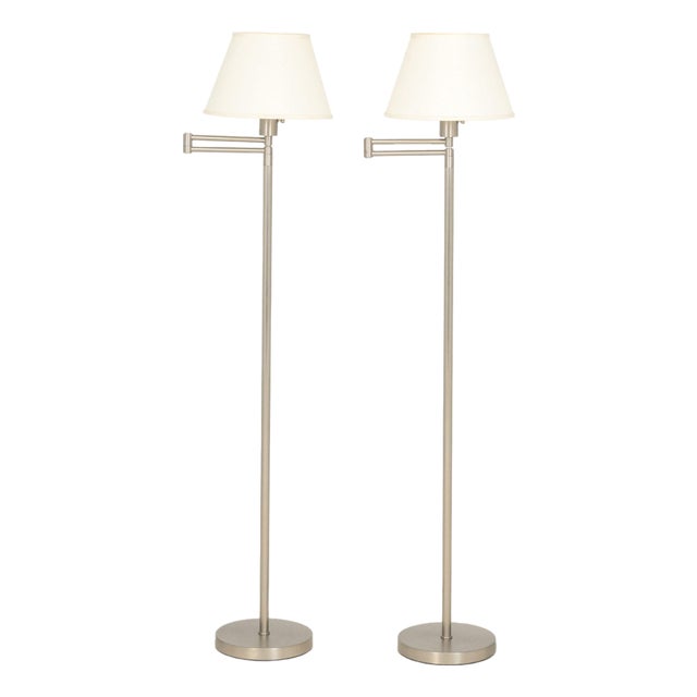 Mendizabal Swing-Arm Floor Lamps, Pair For Sale