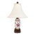 Mid 20th Century Chinoiserie Floral Porcelain Table Lamp With Bronze Base For Sale
