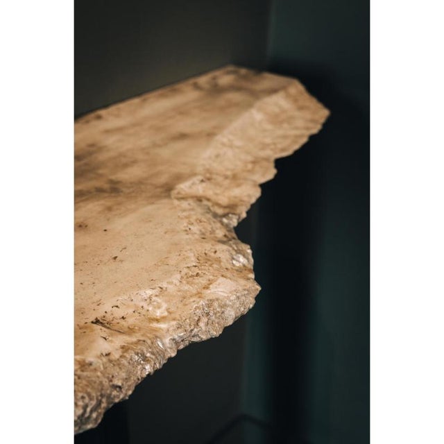 Not Yet Made - Made To Order Andrew Console Table in Travertine Stone and Brass by Alex Turco For Sale - Image 5 of 10