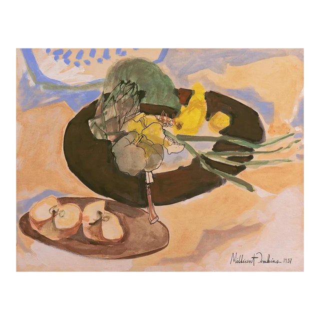 'Still Life, Jade and Gold' by Millicent Tomkins, Woman Artist, Berkeley, San Francisco Museum of Art For Sale