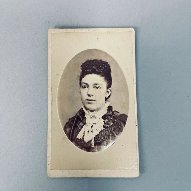 Late 19th Century Victorian Portrait Studio Cards of Women - Set of 13 For Sale - Image 12 of 13