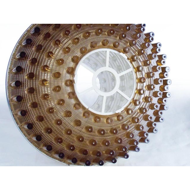 Plastic Vintage Space Age Sputnik 2-Tone Acrylic Glass Pendant, 1960s For Sale - Image 7 of 13