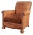 Antique French Leather Club Chair, 1920s For Sale