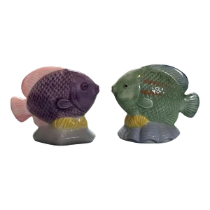 Mid 20th Century Takahashi Trading Company Tropical Fish Salt & Pepper Shakers- a Pair