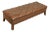 Brown Leather Tufted Long Bench For Sale