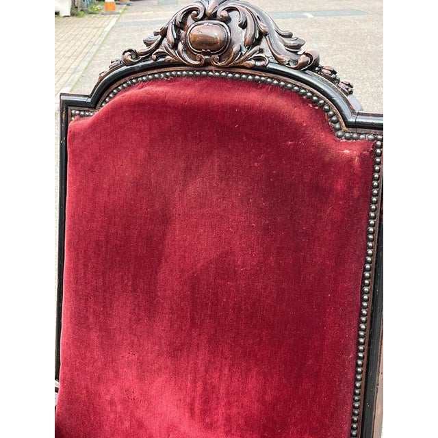 Victorian Walnut Country House Armchair For Sale - Image 9 of 11