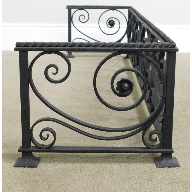 Quality Vintage Scrolled Wrought Iron Fireplace Fender Chairish