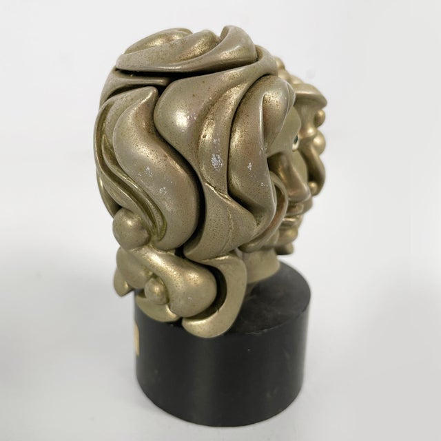 Spanish Nickel-Plated Metal Portrait de Michèle Sculpture by Berrocal, 1969-1971 For Sale - Image 10 of 13