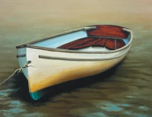 2004, "Boats 3", Contemporary Impressionist, Iris Giclee, Artist Elizabeth Rickert