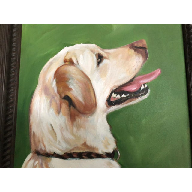 1980s Yellow Lab Oil Painting Chairish