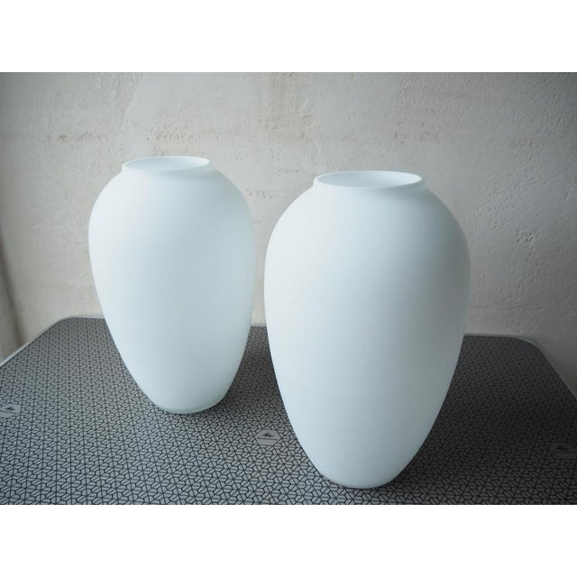 Gold Mid-Century Opaline Glass Vase, Bohemia, 1960s, Set of 2 For Sale - Image 8 of 10