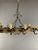 Rustic Wood and Metal Pendant Light with Artificial Candles Featuring a perfect fusion of natural materials and...
