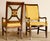 Hollywood Regency Empire Style Hand-Carved Armchairs With Contrasting Fabrics, Gold Accents, Made in Usa by Shelby Williams For Sale - Image 3 of 8