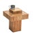 Rattan Prism Side Table, Hand-Crafted, Mid-Century Modern, Brass Top For Sale - Image 4 of 8