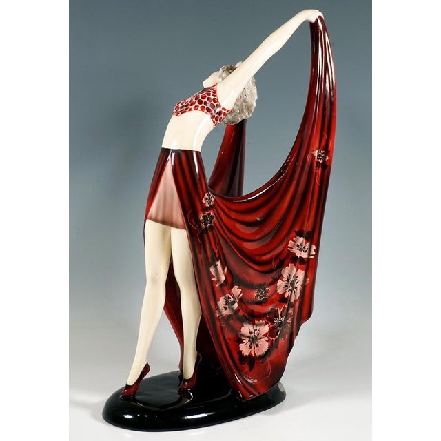 Vintage Art Deco Ceramic Dancer by Stephan Dakon, 1930s For Sale - Image 4 of 8