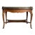 Early 20th C. Inlaid Serving Table With Removable Glass Tray and Brass Gallery For Sale