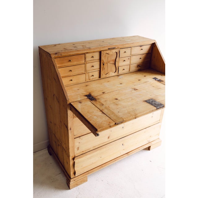 19th C. Dutch Pine Secretary Desk | Chairish