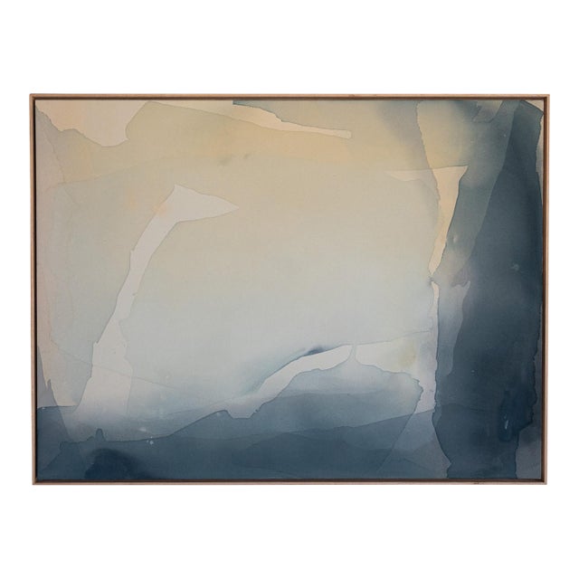 Modern Artwork in Natural Wooden Frame Titled What Happens in a Life by Meghan Bustard For Sale