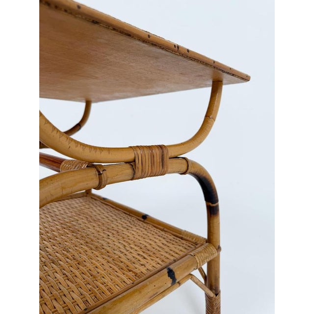 Mid-Century Art Deco Italian Bamboo and Rattan Wicker Coffee Table For Sale - Image 16 of 18