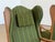 Mid-Century Modern Scandinavian Oak Wingback Lounge Chairs in Striped Wool, 1940s, Set of 2 For Sale - Image 3 of 13