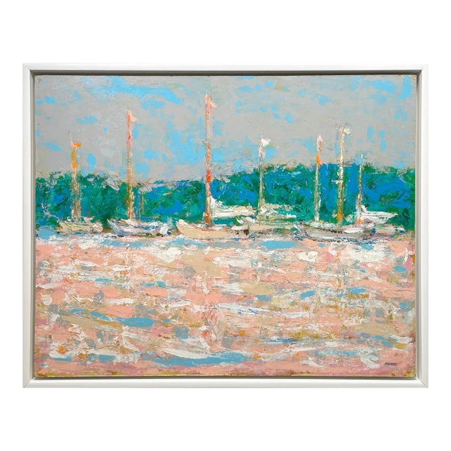 1990s Pascucci Landscape Oil Painting, Framed For Sale