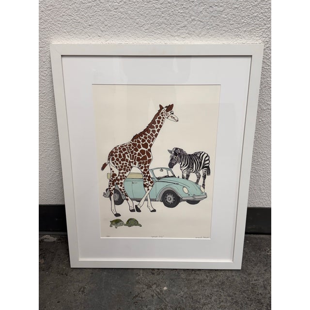 Jacquie Schmidt “Jungle Bug” Signed Limited Edition Framed Art Print Edition 13 of 130 For Sale In San Francisco - Image 6 of 12