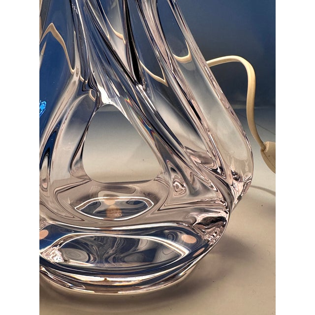 Sculptural Mouth-Blown Crystal Art Glass Table Lamp from Vannes Le Chatel, France, 1960s For Sale - Image 13 of 17
