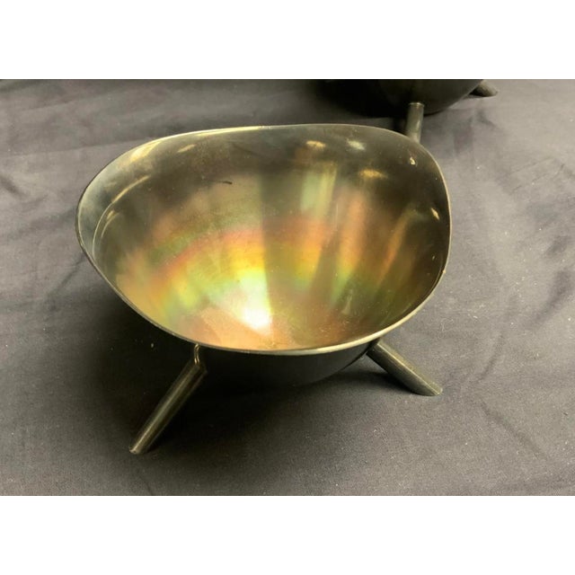 1960s Vintage Mid Century Modern Atomic Carl F. Christiansen Creamer & Sugar Bowl For Sale - Image 5 of 8