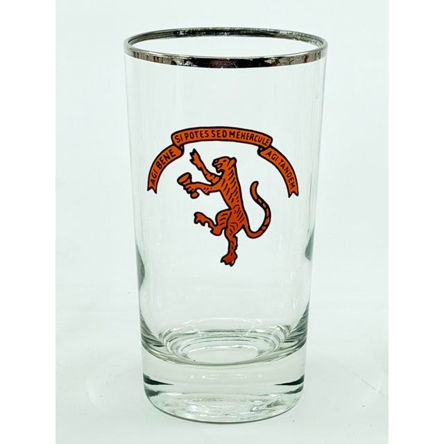 Mid-Century Modern Vintage Princeton University Tiger Inn Cocktail Glasses - 8 Highballs, 4 Old Fashioned Glasses For Sale - Image 3 of 9