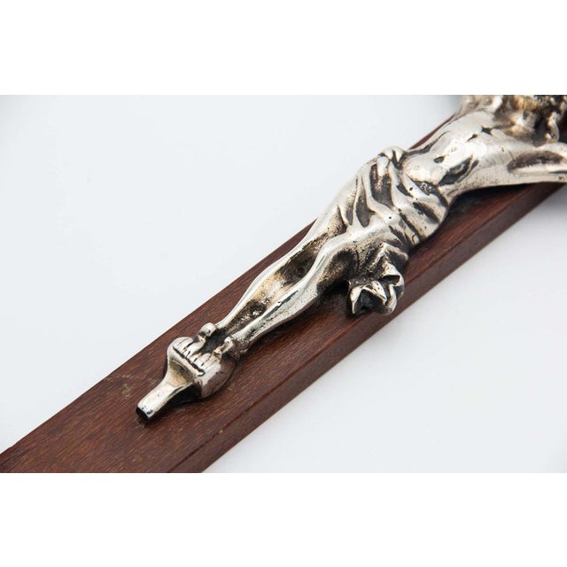 Silver Crucifix with Jesus Christ, in Good conditions. Designed 1920 to 1949