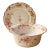 Limoges Floral Soufflé Bowl With Underplate, Gilt Scalloped Rim | Elite Works | C. 1900 For Sale