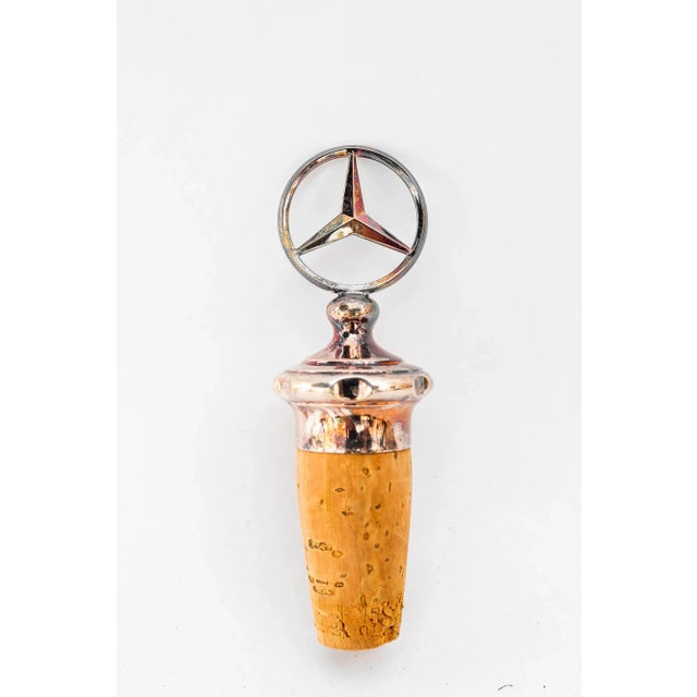 Silvered Brass Mercedes Bottle Stopper, Vienna, 1920s For Sale - Image 4 of 5