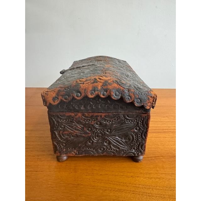 Bringing a piece of history into your home. This stunning antique Spanish tooled leather coffer known as Petaca dates back...